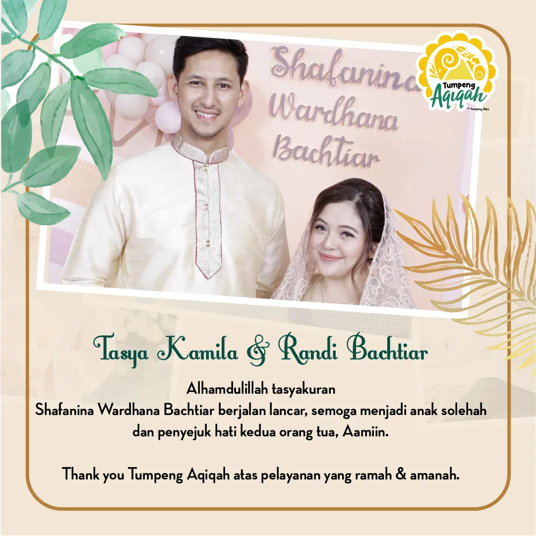 Testimoni Tasya Kamila & Randi Bachtiar — Tumpeng Mini Aqiqah